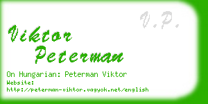 viktor peterman business card